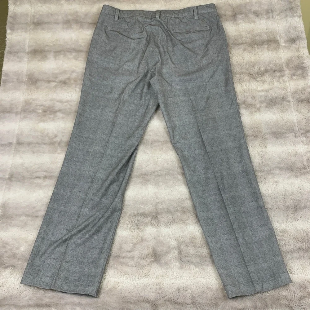 Adidas‎ Mens Grey Heathered Golf Pants 36x32 Flat Front Stretch Trousers